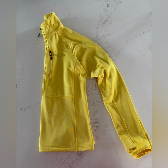 Marmot Tops - Marmot Light Yellow Quarter-Zip Fleece Jacket